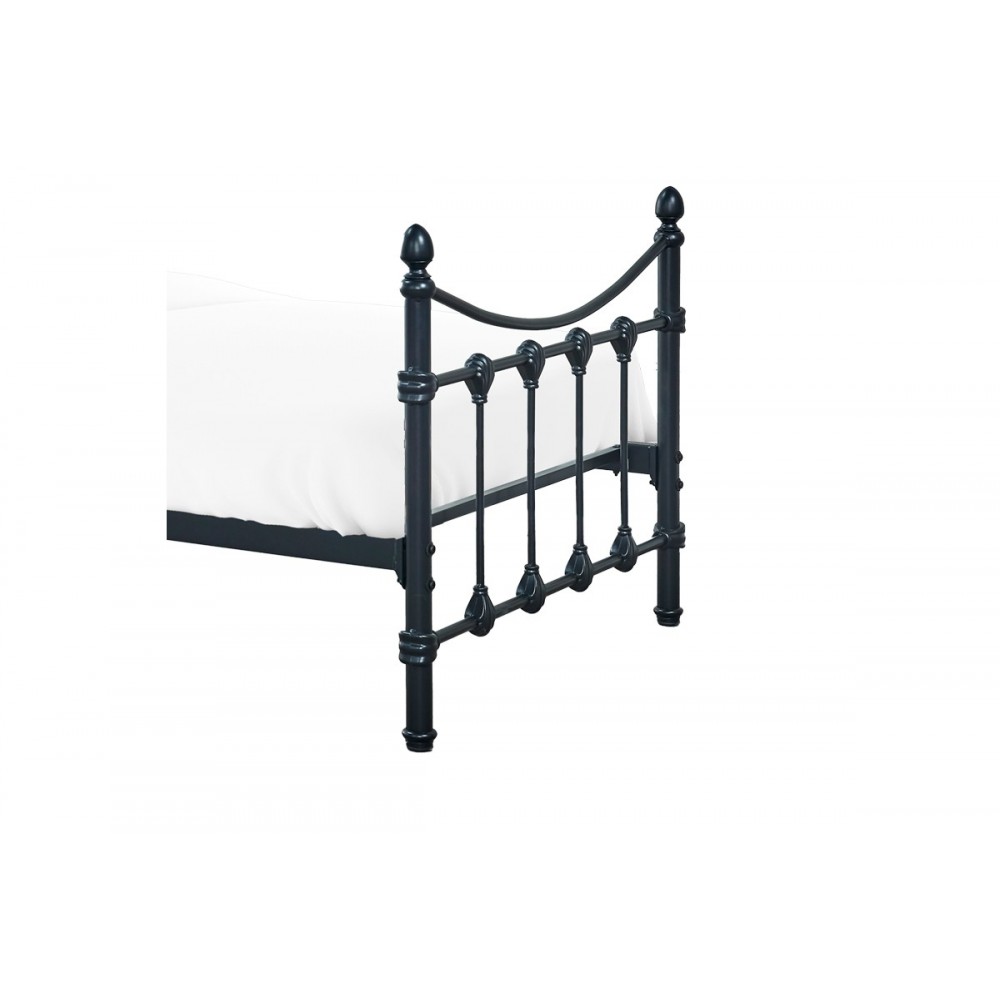 Κρεβάτι "BEOWULF" από μέταλλο σε μαύρο χρώμα 90x190x102