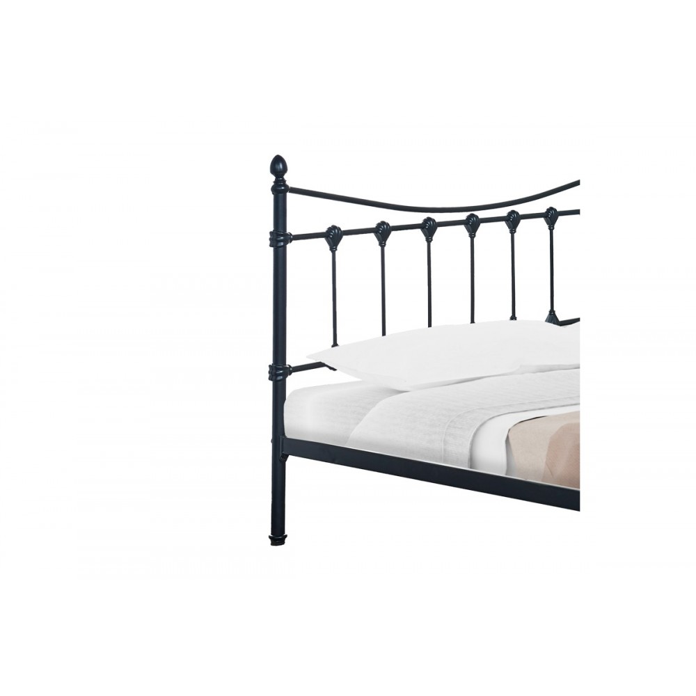 Κρεβάτι "BEOWULF" από μέταλλο σε μαύρο χρώμα 140x190x102