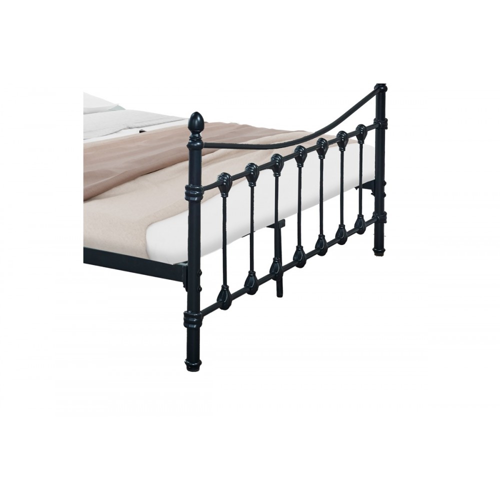 Κρεβάτι "BEOWULF" από μέταλλο σε μαύρο χρώμα 140x190x102
