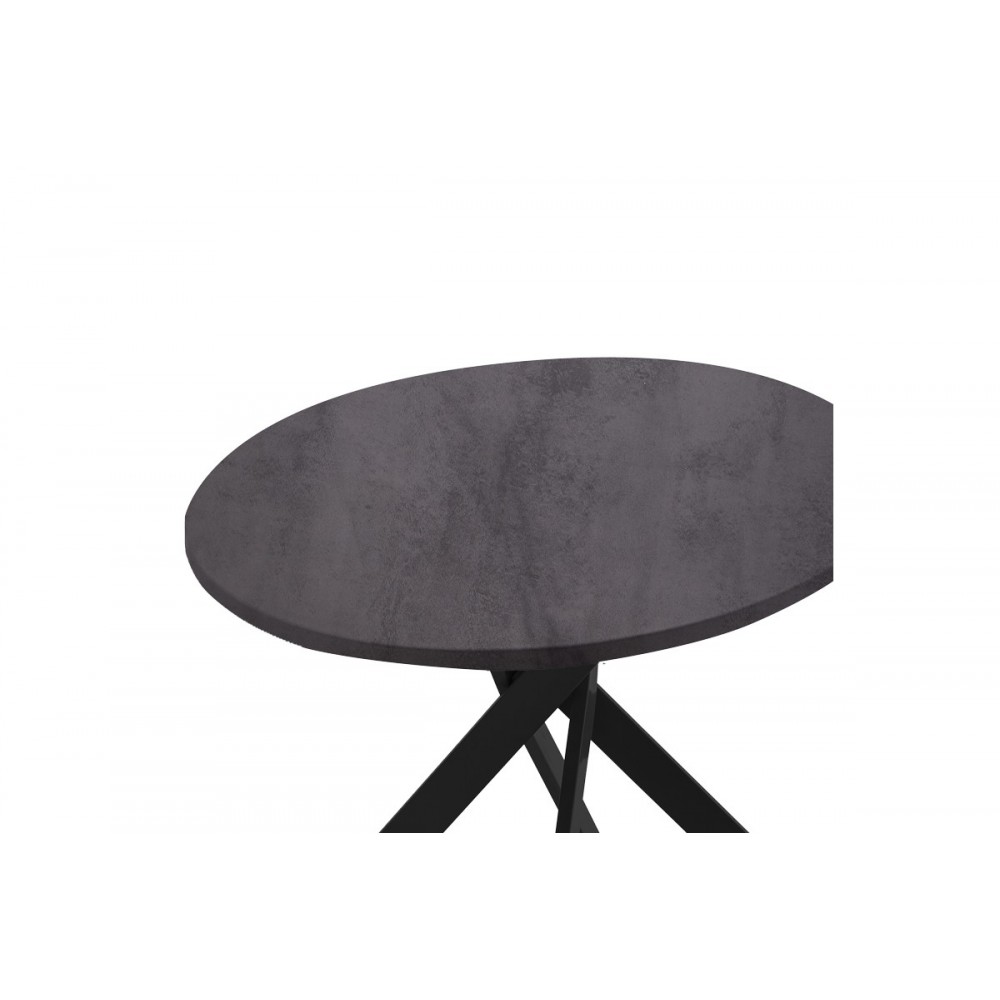 Τραπέζι "DAMMERO" σε ανθρακί/μαύρο χρώμα Φ100x75