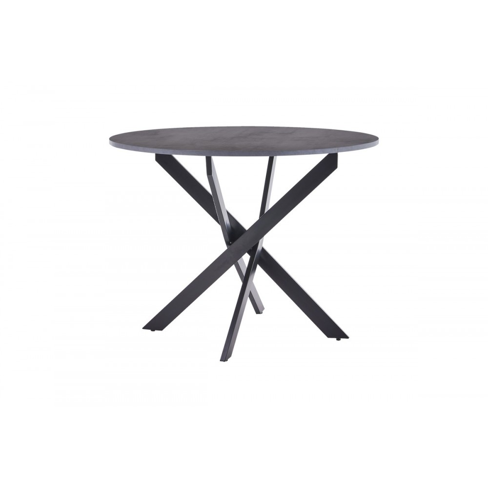 Τραπέζι "DAMMERO" σε ανθρακί/μαύρο χρώμα Φ100x75