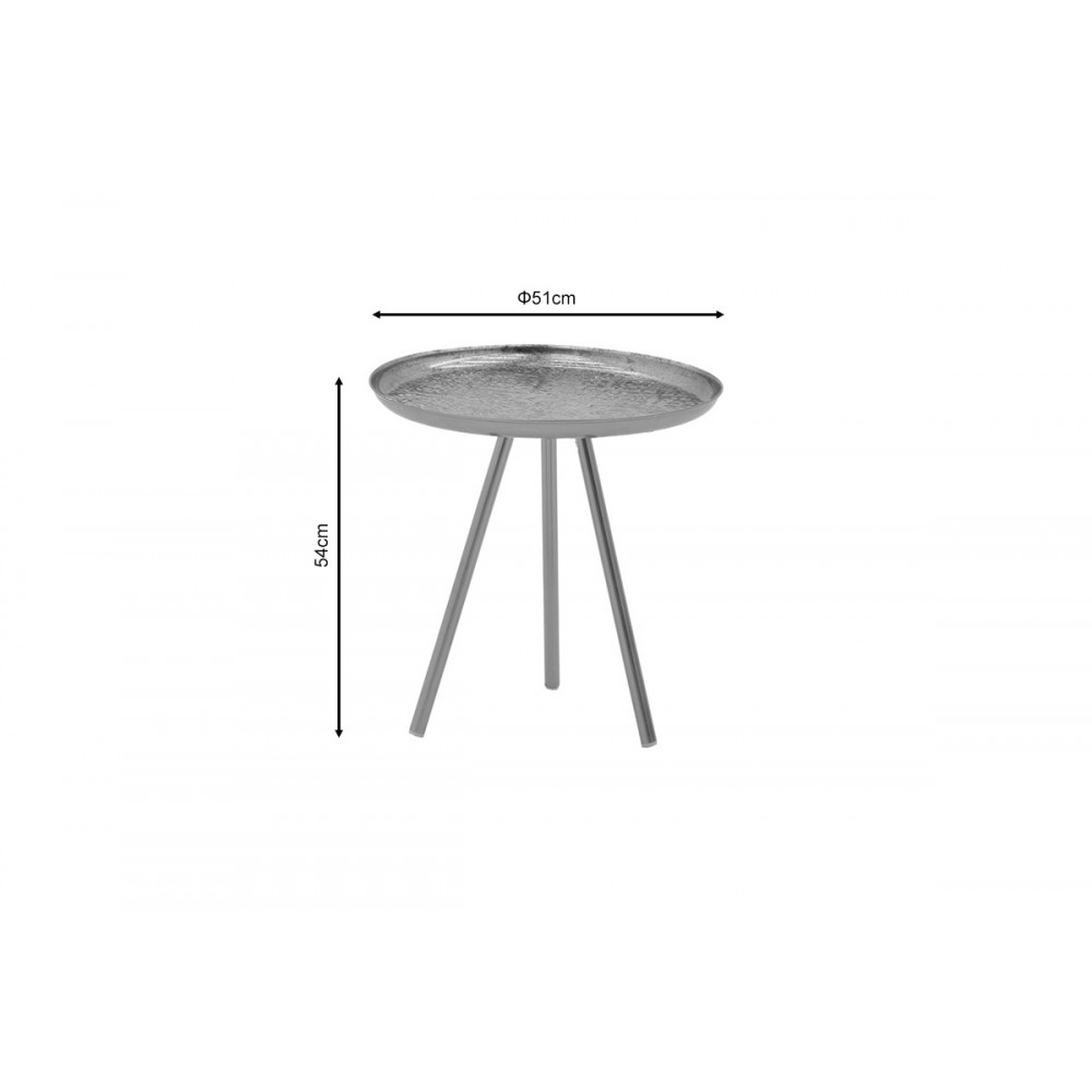 Βοηθητικό τραπέζι "JACKSIE" από μέταλλο σε χρυσό χρώμα Φ51x54