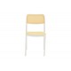 Καρέκλα "WESTLEY" από pp σε φυσικό/λευκό χρώμα 55x47x81
