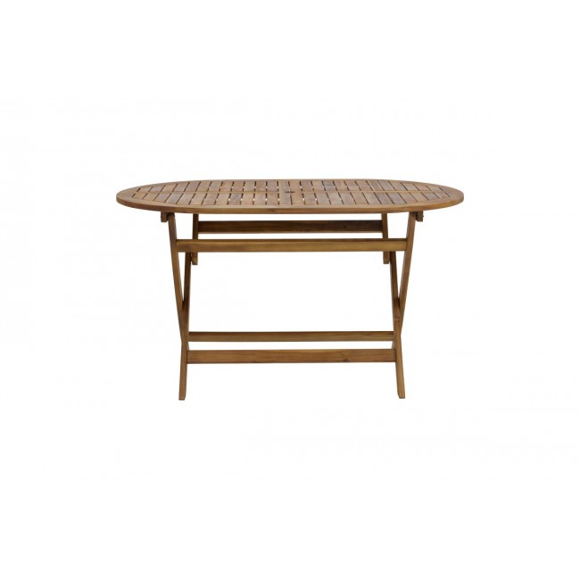 Τραπέζι "FALOV" πτυσσόμενο από ξύλο σε φυσικό χρώμα 130x80x72