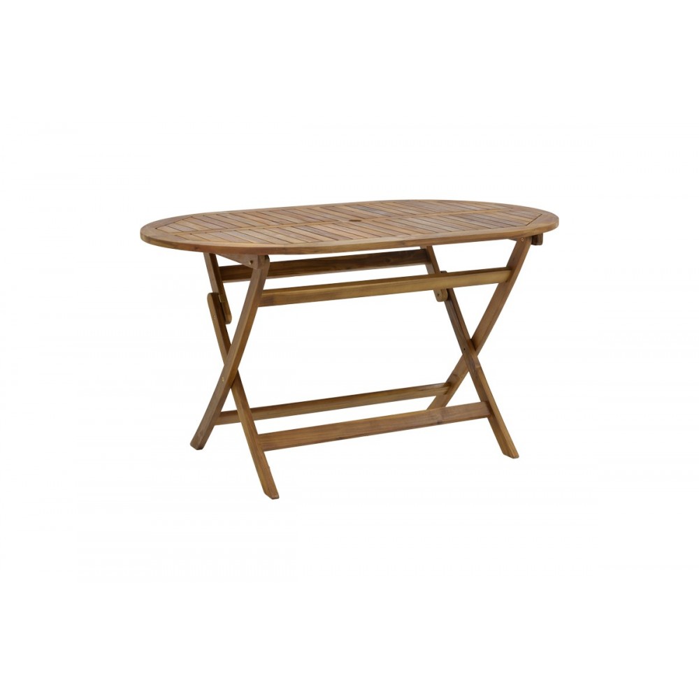 Τραπέζι "FALOV" πτυσσόμενο από ξύλο σε φυσικό χρώμα 130x80x72