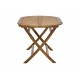 Τραπέζι "FALOV" πτυσσόμενο από ξύλο σε φυσικό χρώμα 130x80x72