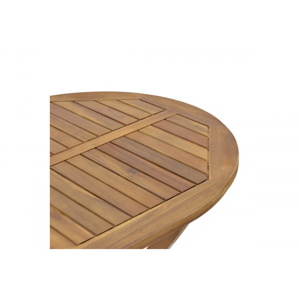 Τραπέζι "FALOV" πτυσσόμενο από ξύλο σε φυσικό χρώμα 130x80x72