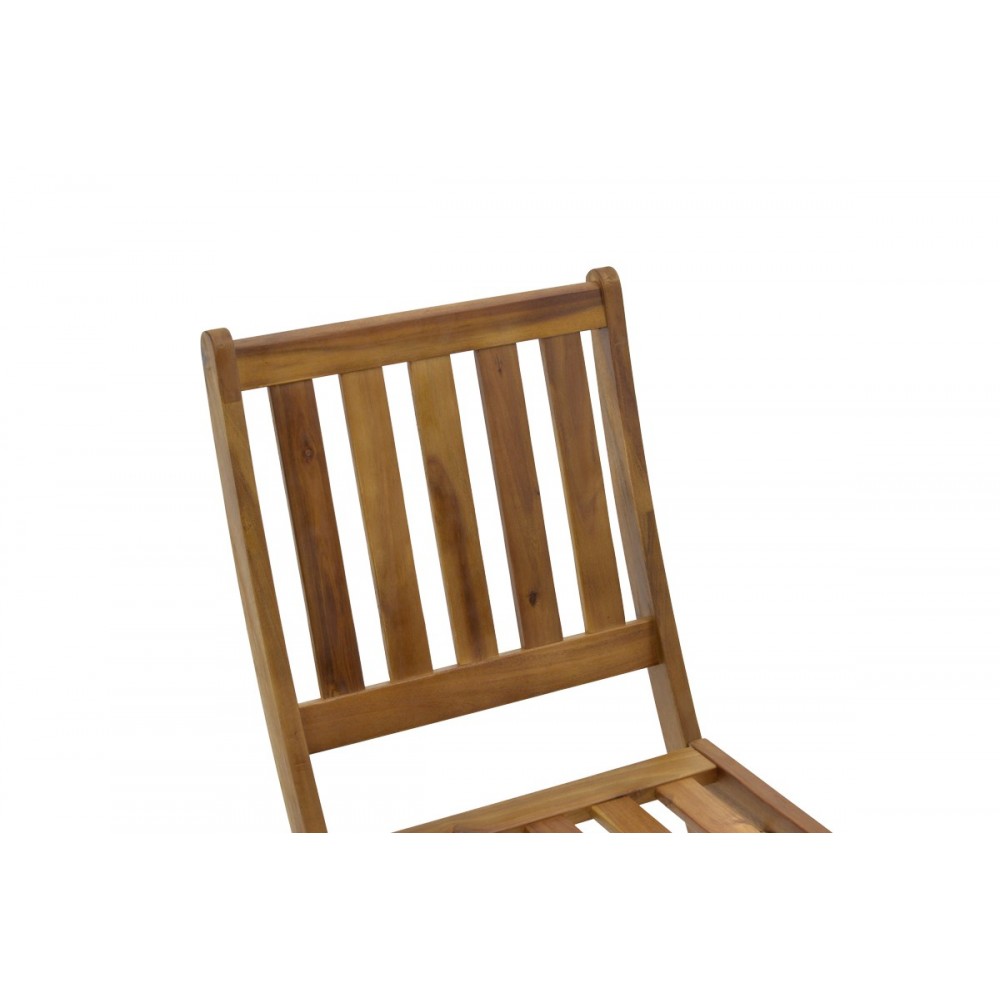 Καρέκλα "ELIJIE" πτυσσόμενη από ξύλο σε φυσικό χρώμα 45x62x90