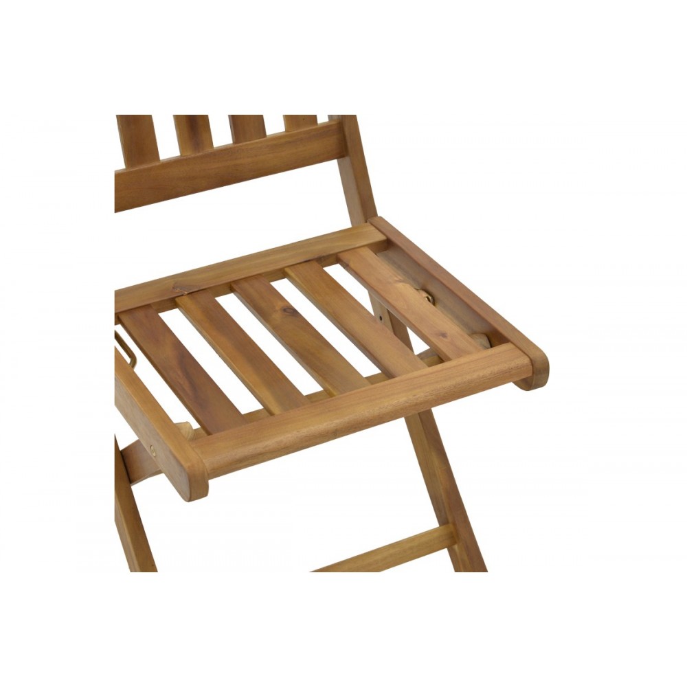 Καρέκλα "ELIJIE" πτυσσόμενη από ξύλο σε φυσικό χρώμα 45x62x90