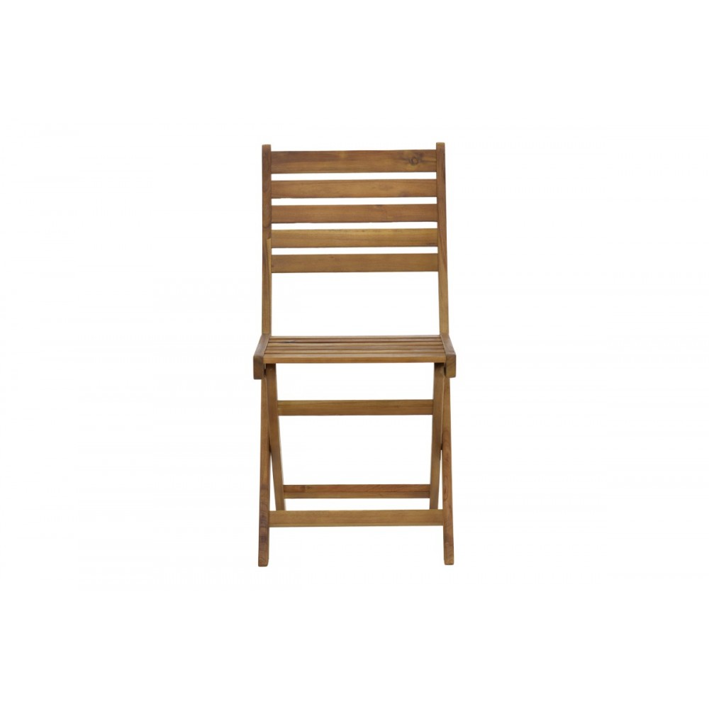 Καρέκλα "FATEL" πτυσσόμενη από ξύλο σε φυσικό χρώμα 40x53x82
