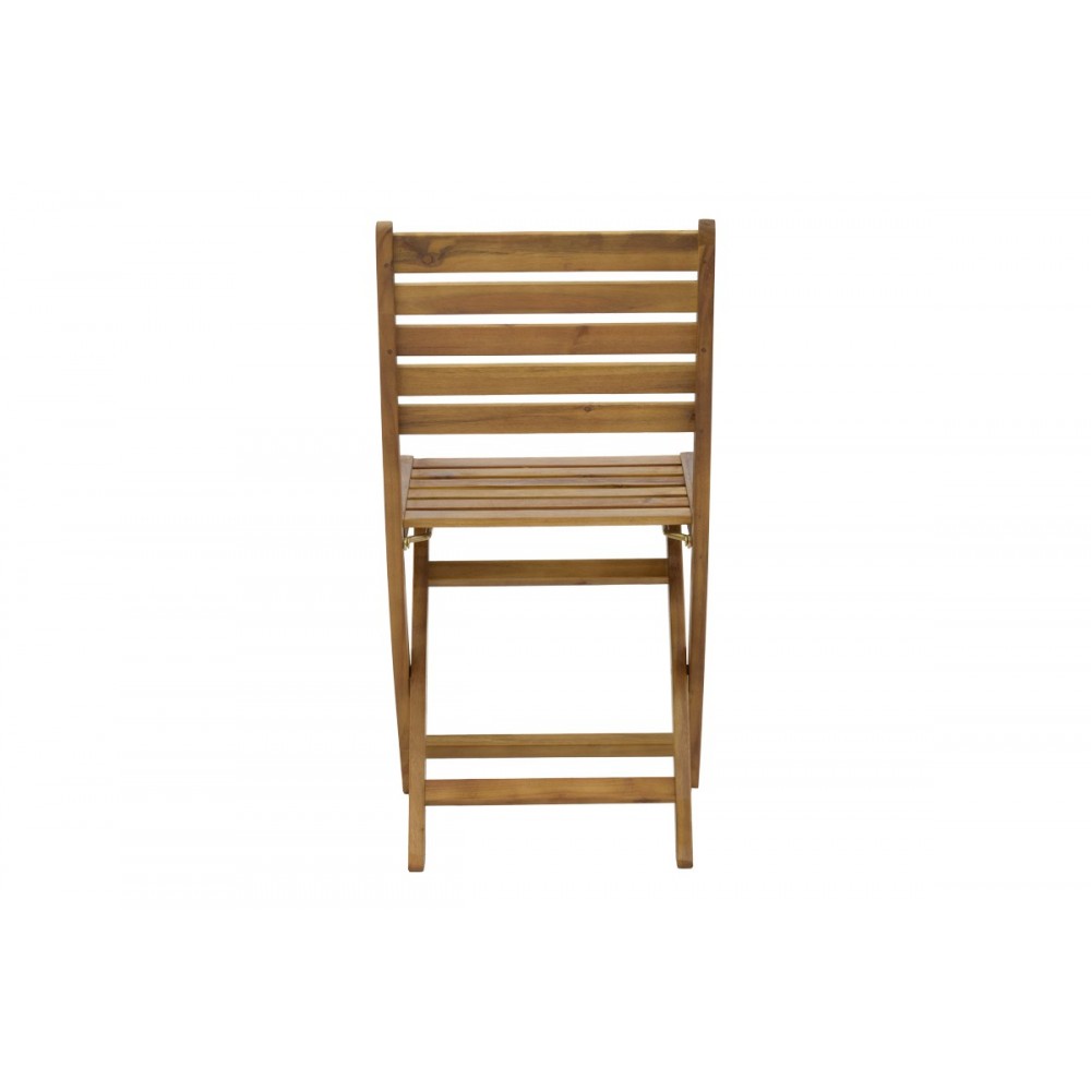 Καρέκλα "FATEL" πτυσσόμενη από ξύλο σε φυσικό χρώμα 40x53x82
