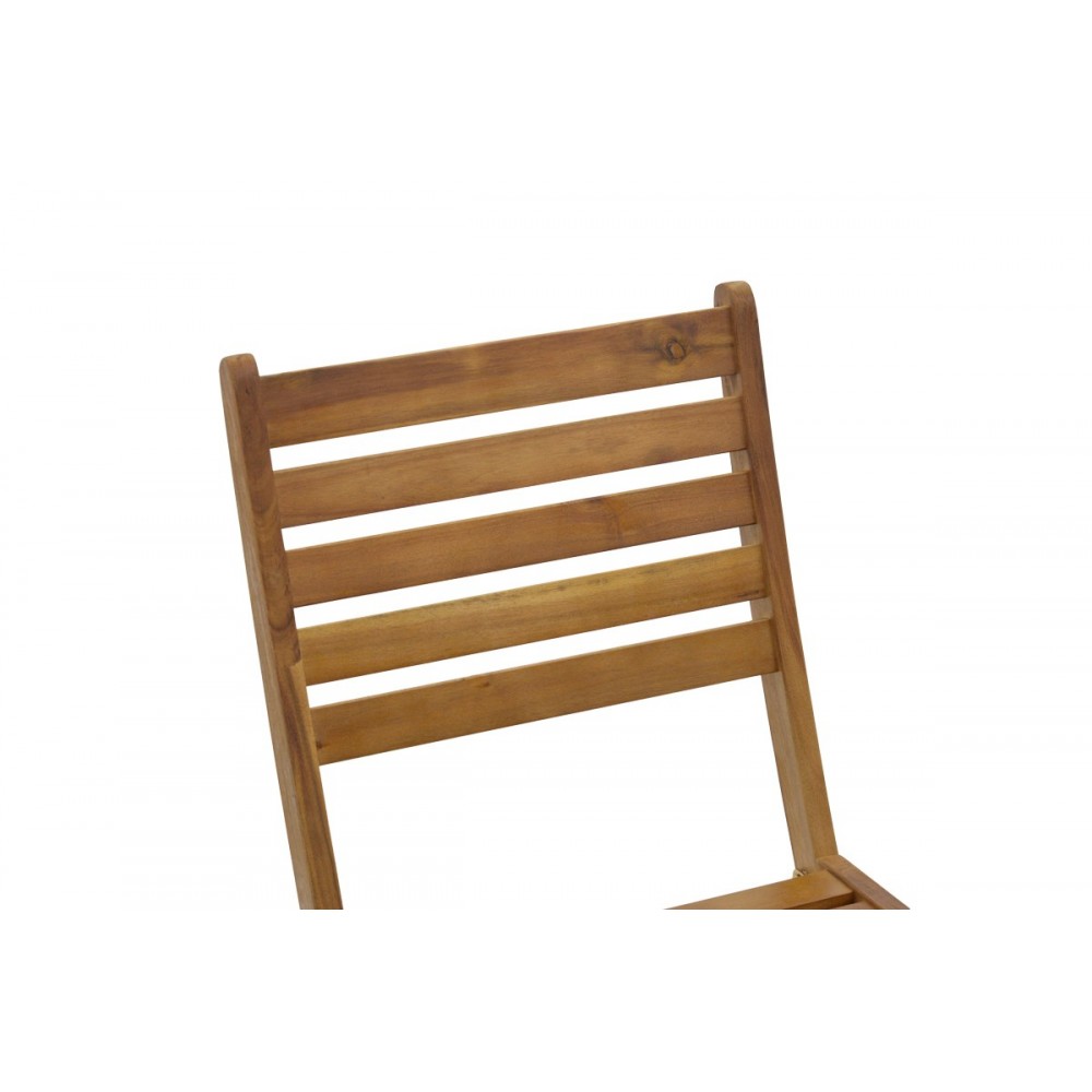 Καρέκλα "FATEL" πτυσσόμενη από ξύλο σε φυσικό χρώμα 40x53x82
