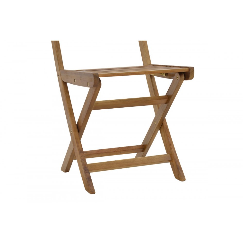 Καρέκλα "FATEL" πτυσσόμενη από ξύλο σε φυσικό χρώμα 40x53x82