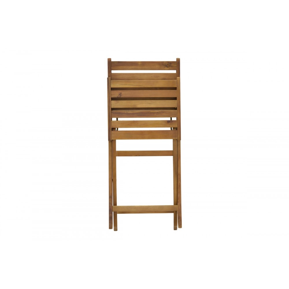 Καρέκλα "FATEL" πτυσσόμενη από ξύλο σε φυσικό χρώμα 40x53x82