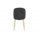 Καρέκλα "MALEY" από βελούδο/μέταλλο σε ανθρακί/χρυσό χρώμα 47x60x90