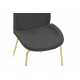 Καρέκλα "MALEY" από βελούδο/μέταλλο σε ανθρακί/χρυσό χρώμα 47x60x90