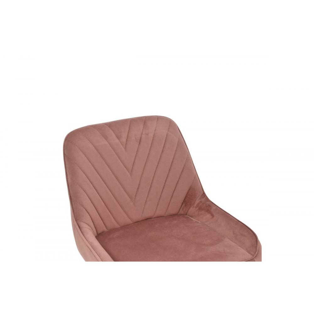 Σκαμπό μπαρ "DEPPY" από βελούδο/μέταλλο σε σάπιο μήλο/μαύρο χρώμα 43x54x102