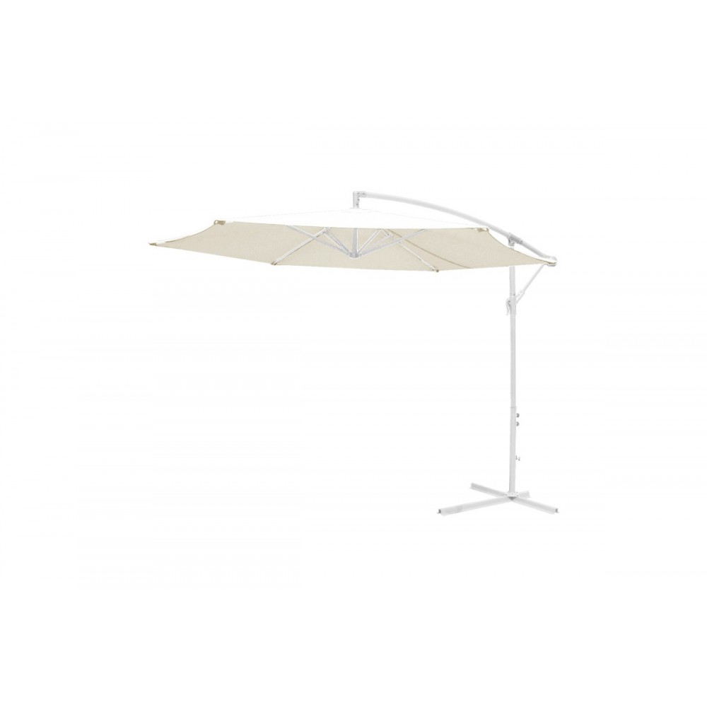 Ομπρέλα "JIOPEL" από αλουμίνιο/ύφασμα σε λευκό/μπεζ χρώμα Φ3m