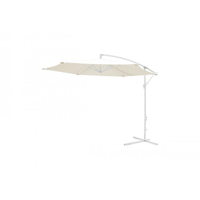 Ομπρέλα "JIOPEL" από αλουμίνιο/ύφασμα σε λευκό/μπεζ χρώμα Φ3m