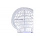 Πολυθρόνα "DOROTHY" από rattan σε λευκό χρώμα 115x57x150