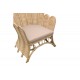 Πολυθρόνα "FRAGIA" από rattan σε φυσικό/μπεζ χρώμα 103x90x120