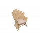 Πολυθρόνα "FRAGIA" από rattan σε φυσικό/μπεζ χρώμα 103x90x120