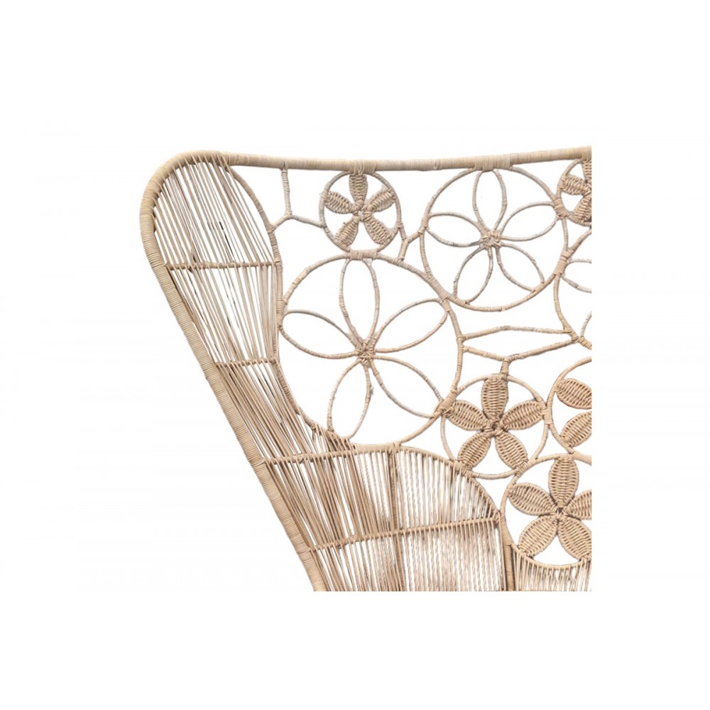 Πολυθρόνα "JAKE" από rattan σε φυσικό/μπεζ χρώμα 110x82x145