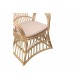 Πολυθρόνα "BOLONI" από rattan σε φυσικό/μπεζ χρώμα 100x67x120