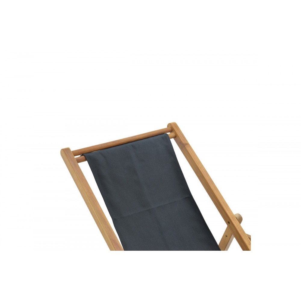 Σεζλόνγκ "XURIAN" από ξύλο/πανί σε φυσικό/μπλε χρώμα 67x108x104