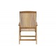 Πολυθρόνα 5 θέσεων "ZERCO" πτυσσόμενη από ξύλο σε φυσικό χρώμα 61x65x110