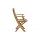 Πολυθρόνα "GORPO" πτυσσόμενη από ξύλο σε φυσικό χρώμα 57x59x93
