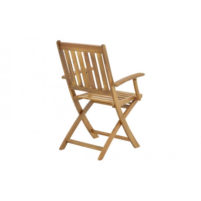 Πολυθρόνα "MOBIE" πτυσσόμενη από ξύλο σε φυσικό χρώμα 56x61x89