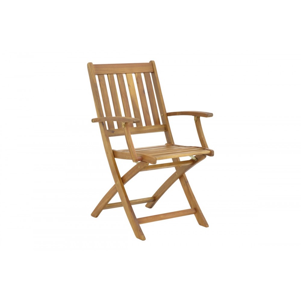 Πολυθρόνα "MOBIE" πτυσσόμενη από ξύλο σε φυσικό χρώμα 56x61x89