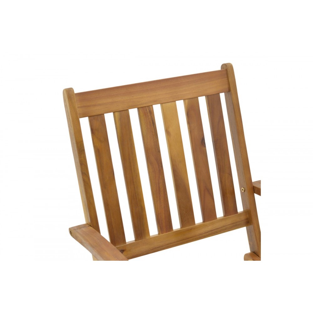 Πολυθρόνα "MOBIE" πτυσσόμενη από ξύλο σε φυσικό χρώμα 56x61x89