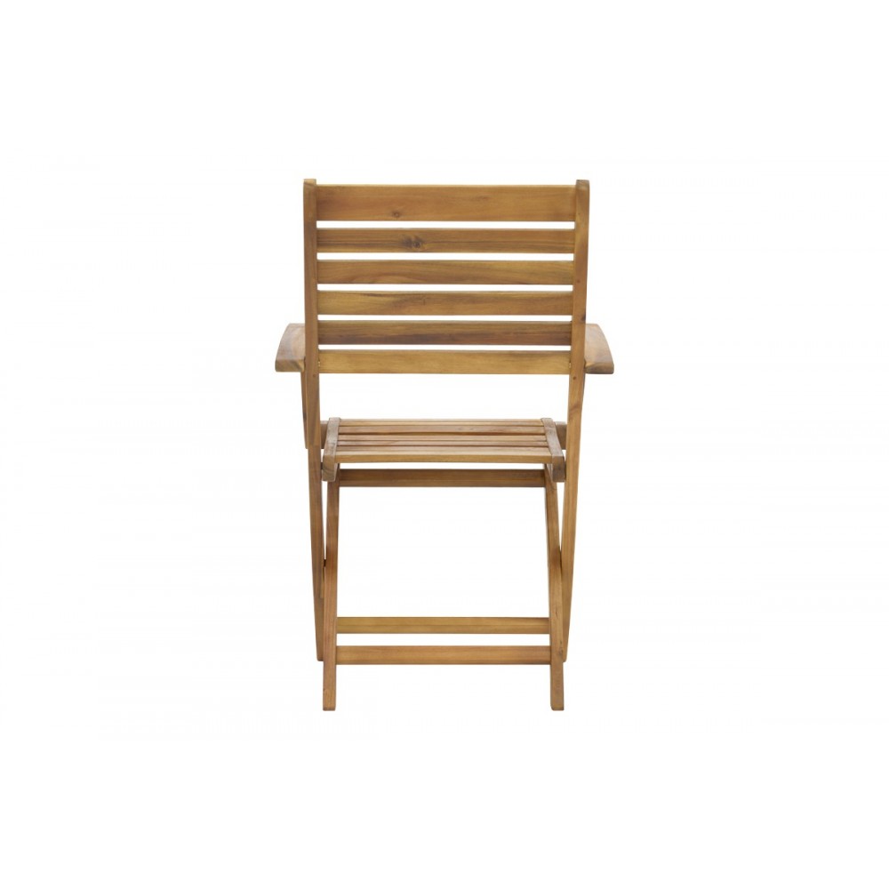 Πολυθρόνα "RECOFLY" πτυσσόμενη από ξύλο σε φυσικό χρώμα 52x53x85