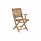 Πολυθρόνα "RECOFLY" πτυσσόμενη από ξύλο σε φυσικό χρώμα 52x53x85