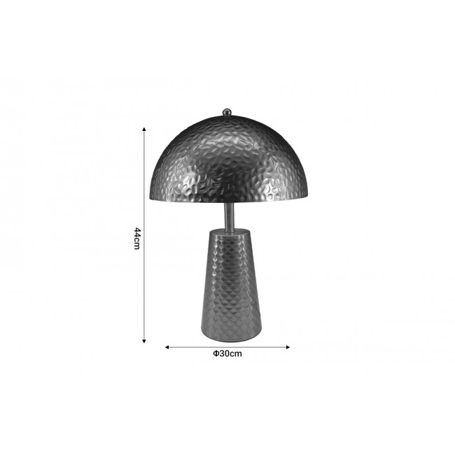 Επιτραπέζιο φωτιστικό "AMBIENT" από μέταλλο σε ασημί χρώμα Φ30x44