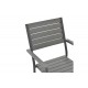 Πολυθρόνα "UPLIFT" από αλουμίνιο/polywood σε ανθρακί/γκρι χρώμα 60x56.3x89