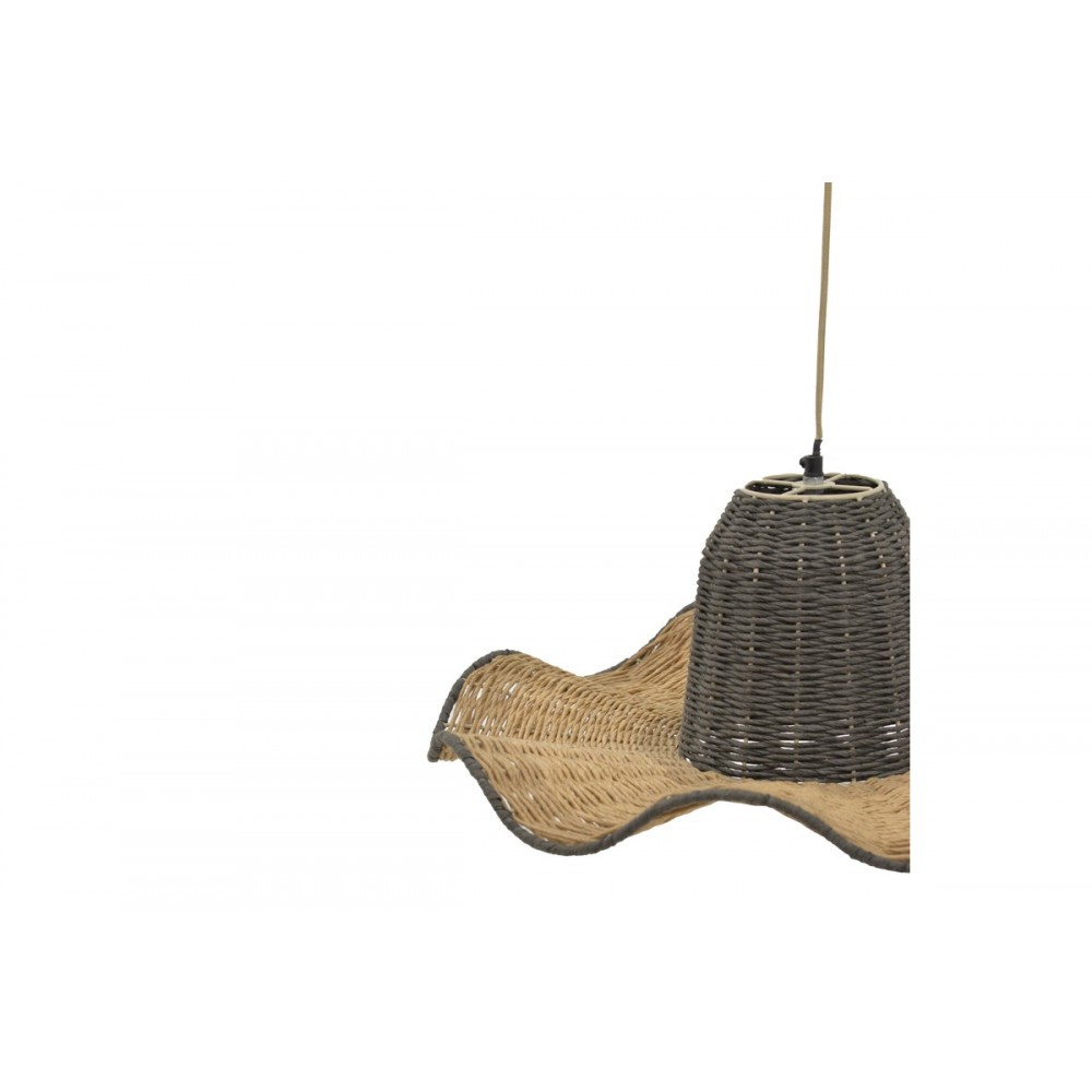 Φωτιστικό οροφής "DARLA" από μέταλλο/χαρτί σε φυσικό/μαύρο χρώμα Φ57x110