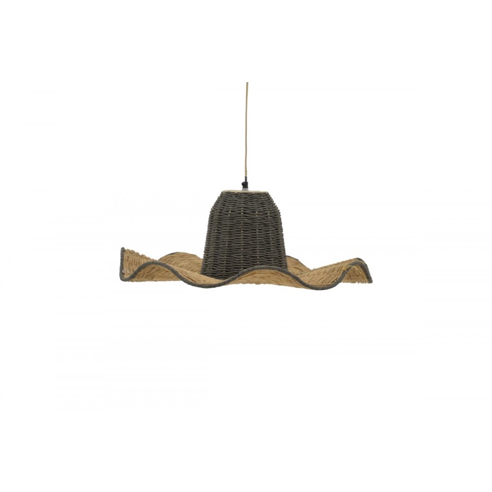 Φωτιστικό οροφής "DARLA" από μέταλλο/χαρτί σε φυσικό/μαύρο χρώμα Φ57x110