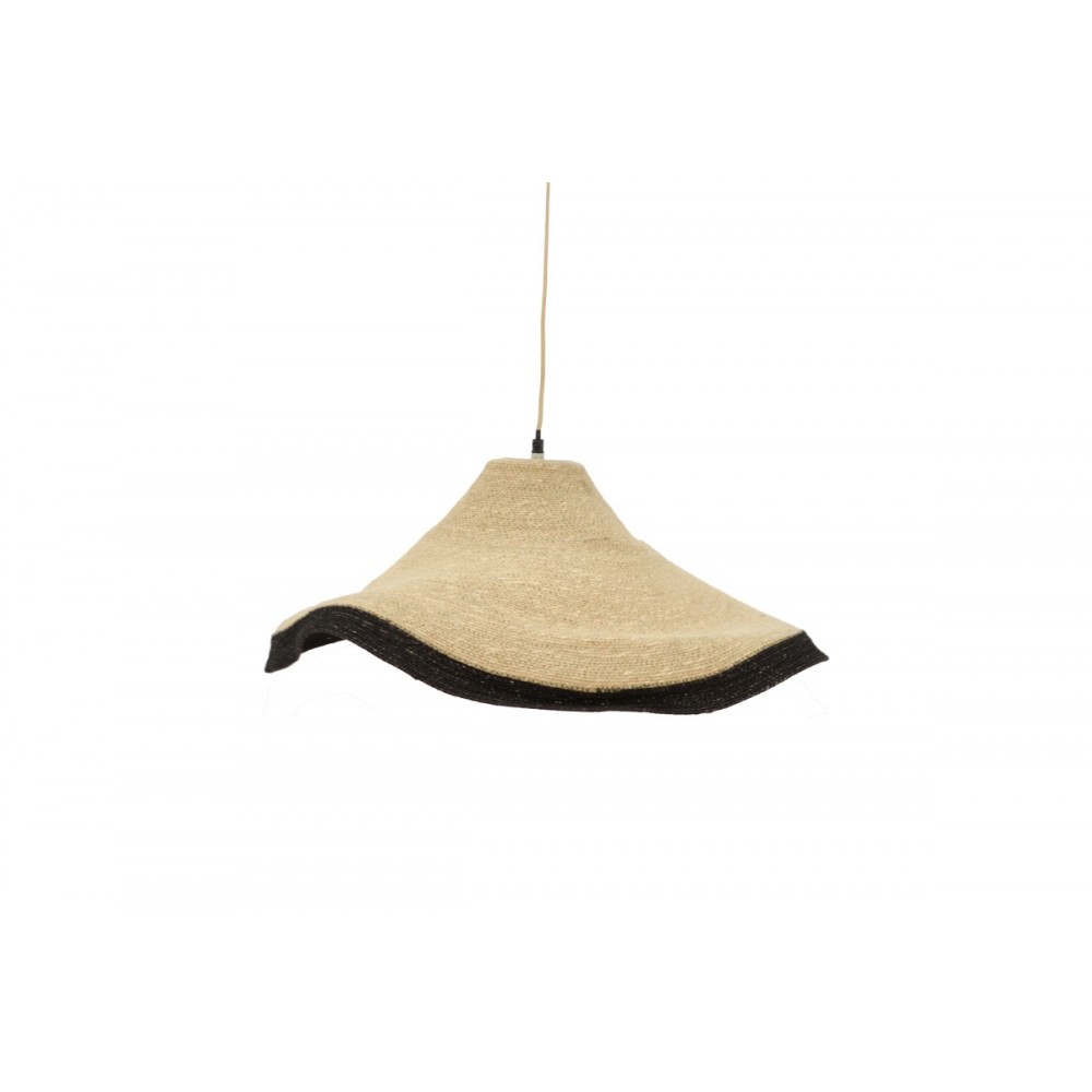 Φωτιστικό οροφής "HATTY" από μέταλλο/γιούτα σε φυσικό χρώμα Φ60x115