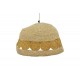 Φωτιστικό οροφής "GERVI" από μέταλλο/γιούτα σε φυσικό χρώμα Φ50x110