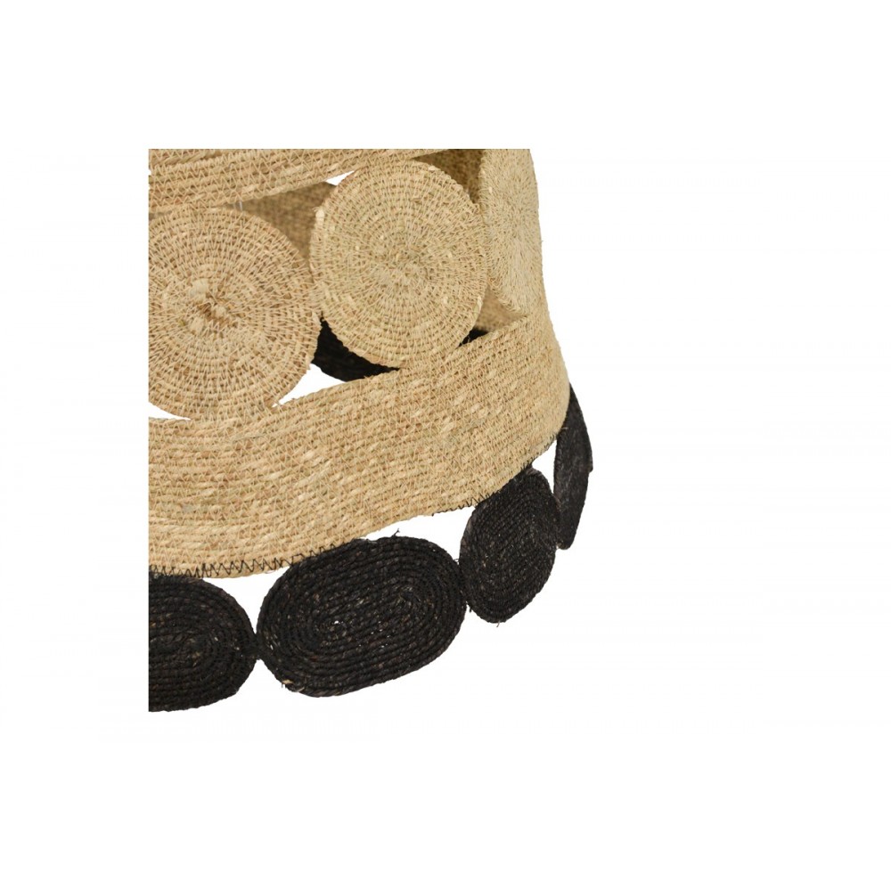 Φωτιστικό οροφής "LOZIR" από μέταλλο/γιούτα σε φυσικό/μαύρο χρώμα Φ60x110