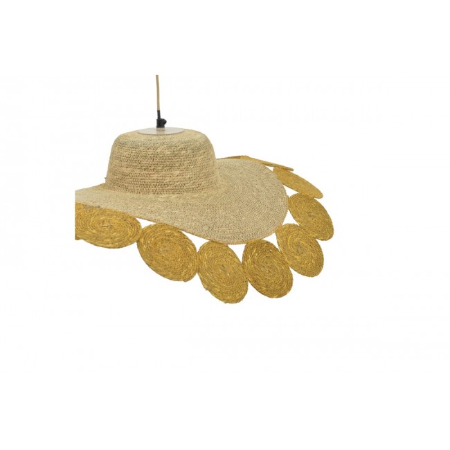 Φωτιστικό οροφής "JARUA" από μέταλλο/γιούτα σε φυσικό χρώμα Φ65x110