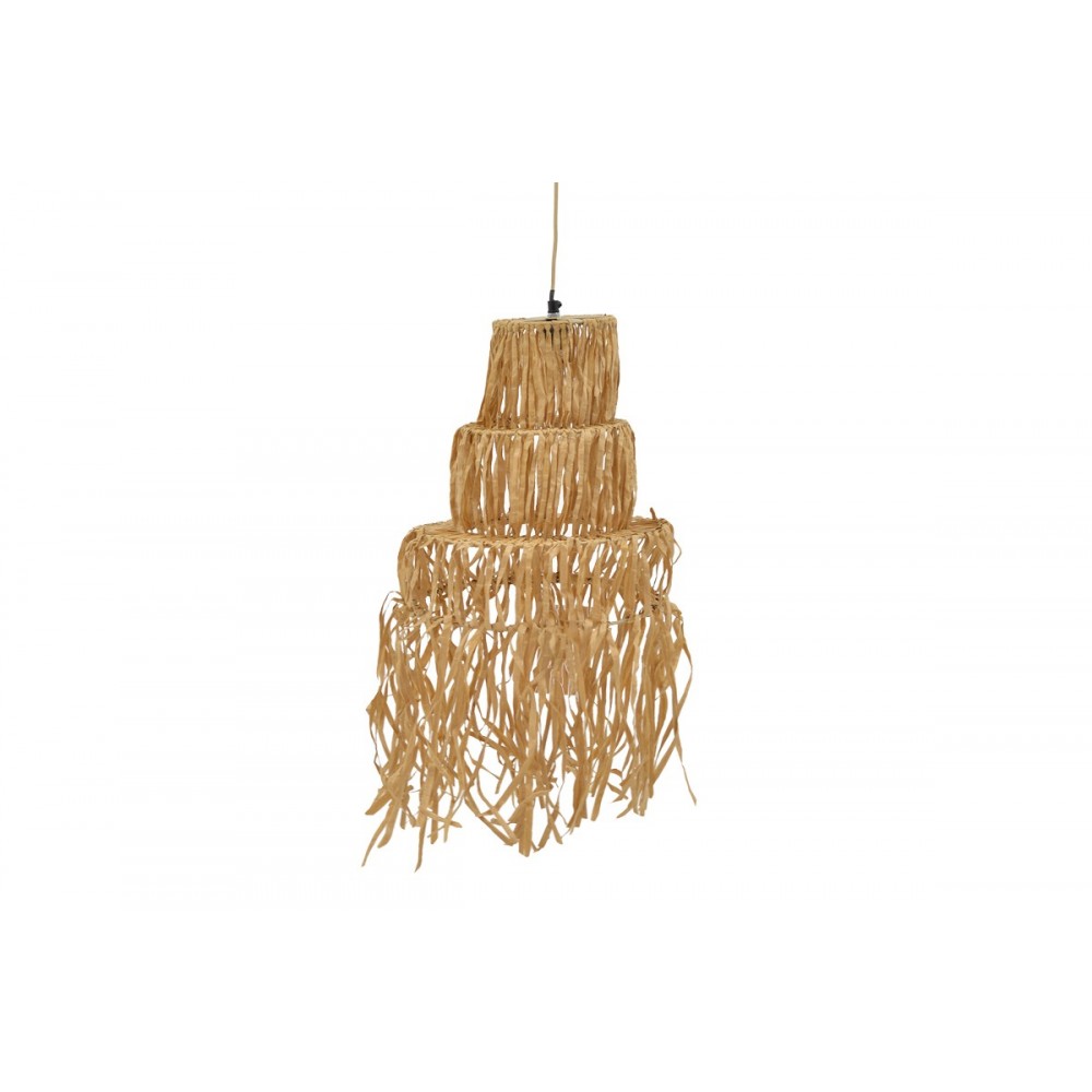 Φωτιστικό οροφής "NAIRAN" από μέταλλο/χαρτί σε φυσικό χρώμα Φ30x125