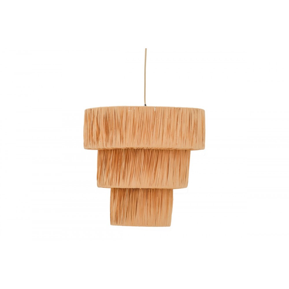 Φωτιστικό οροφής "BOMBE" από μέταλλο/χαρτί σε φυσικό χρώμα Φ40x120