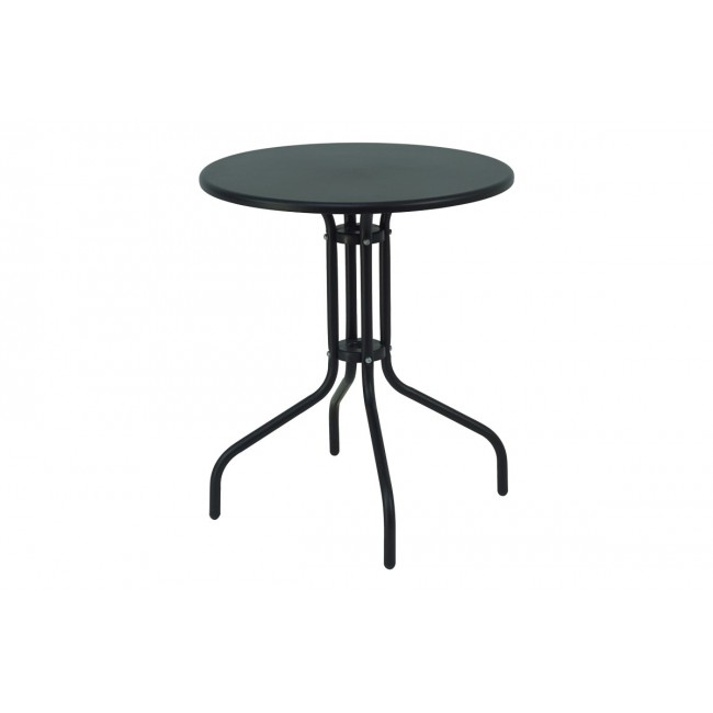 Τραπέζι "VERGO" από μέταλλο σε μαύρο χρώμα Φ60x70