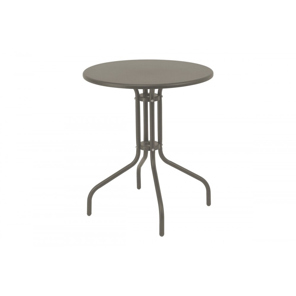 Τραπέζι "VERGO" από μέταλλο σε σαμπανιζέ χρώμα Φ60x70