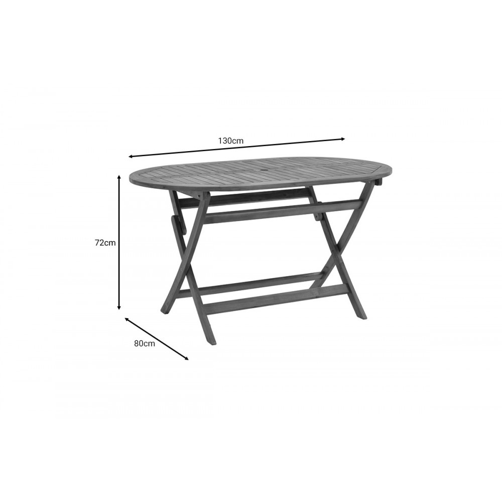 Τραπεζαρία 5τμχ "GORPO-FALOV" από ξύλο σε φυσικό χρώμα 130x80x72