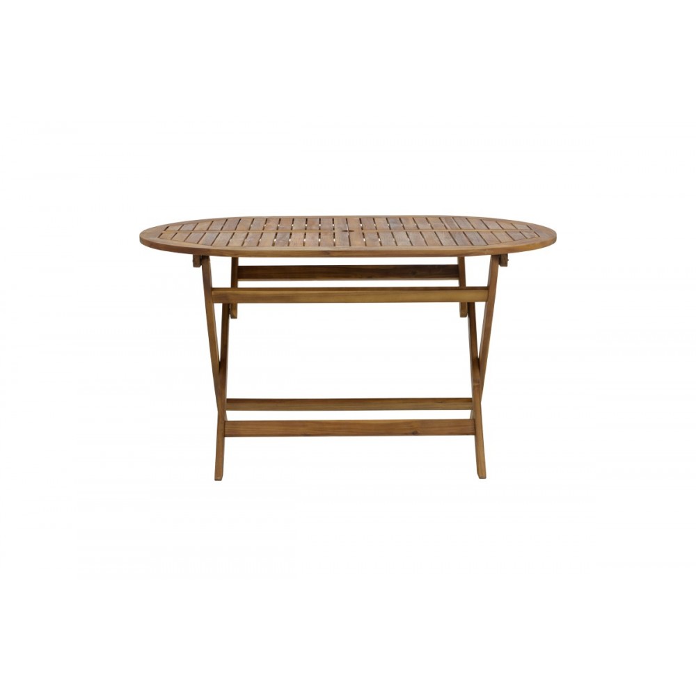 Τραπεζαρία 7τμχ "GORPO-FALOV" από ξύλο σε φυσικό χρώμα 130x80x72